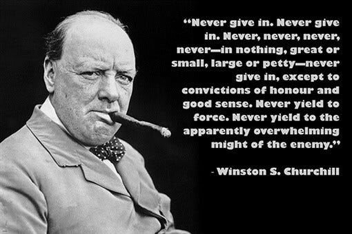 NEVER GIVE UP historic quote photo poster WINSTON S. CHURCHILL leader 20x30 | eBay NEVER GIVE UP historic quote photo poster WINSTON S. CHURCHILL leader 20x30 | eBay