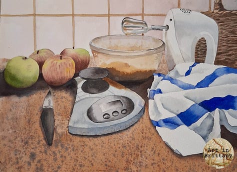 Watercolour sketches and paintings from September @ArtinBrittany