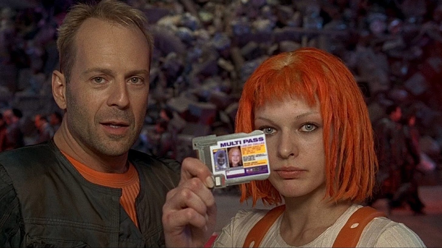 The Fifth Element **** (1997, Bruce Willis, Milla Jovovich, Gary Oldman ...