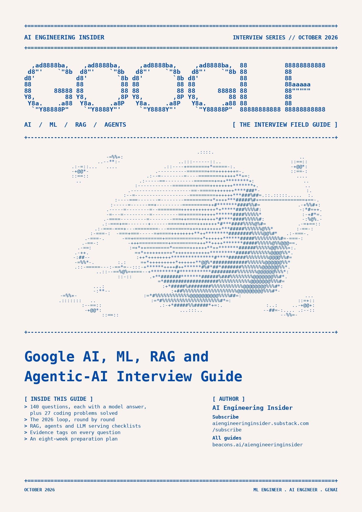 Google AI, ML, RAG and Agentic-AI Interview Questions (2026)