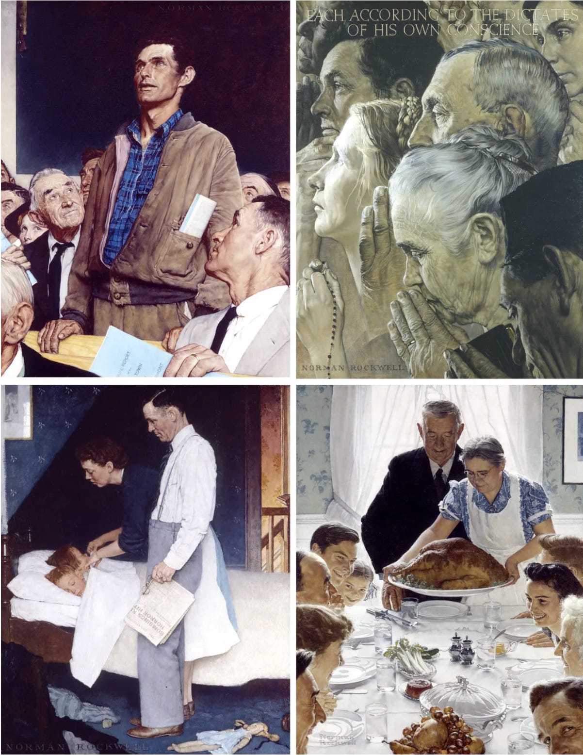 The Four Freedoms: Illustrated by Norman Rockwell 1943