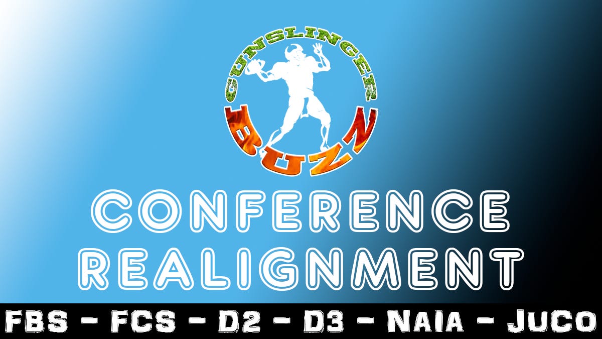 College Football Conference Realignment (FBS-FCS-D2-D3-NAIA-JUCO)