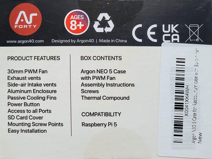 Power supply, case details, and storage drive