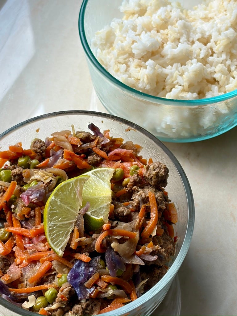 beef and cabbage stir fry with white rice beef and cabbage stir fry with white rice