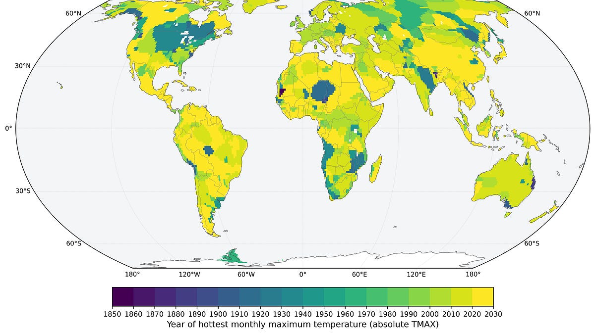 Most of the world has recently set all-time heat records