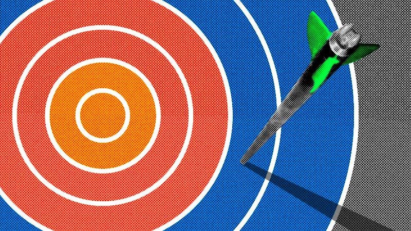 Missed dart on dartboard