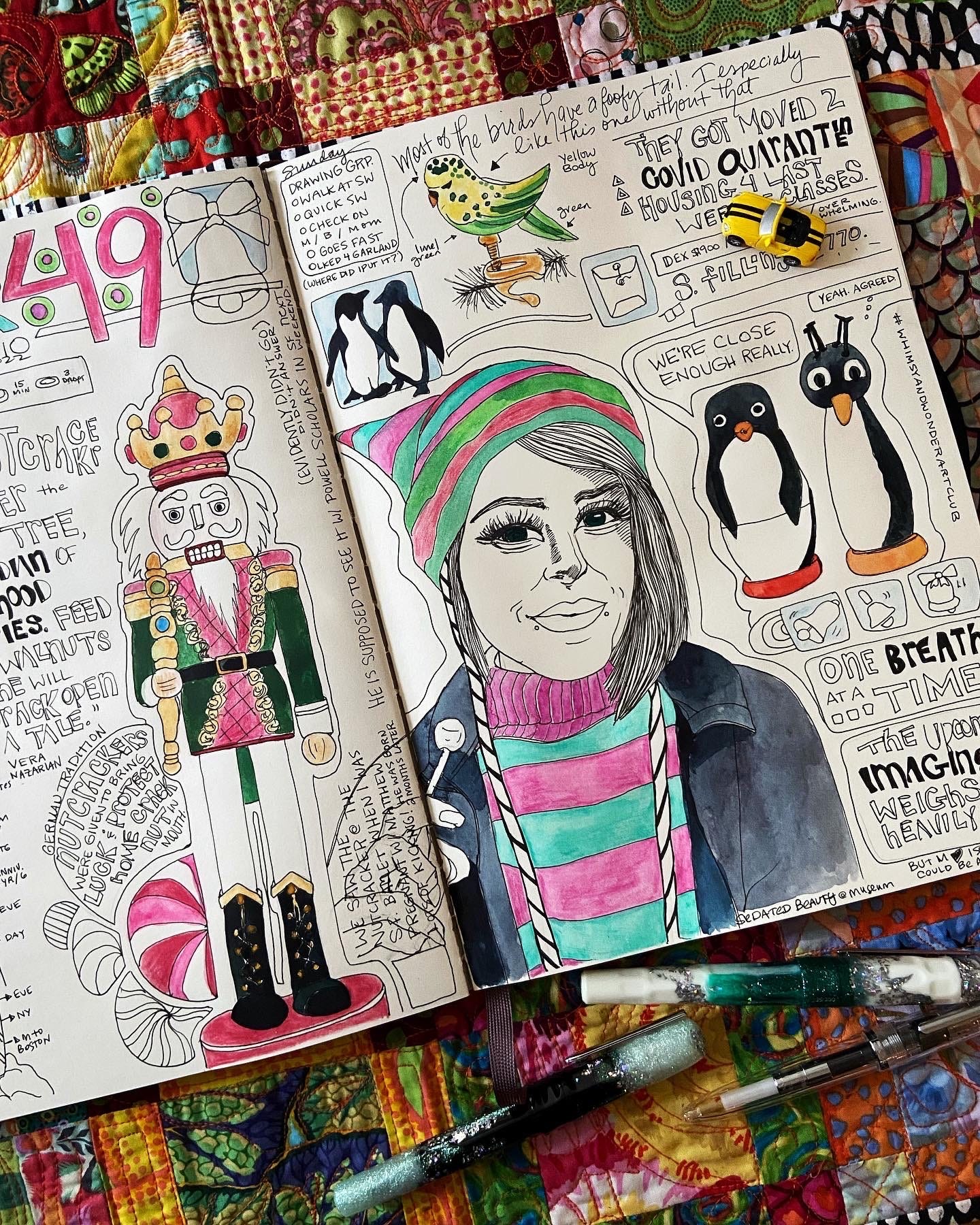 Illustrated journal page