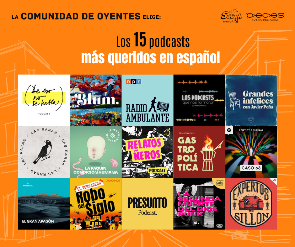 'Los podcasts más queridos en español'. Comunidad de Oyentes de Peces fuera del agua.