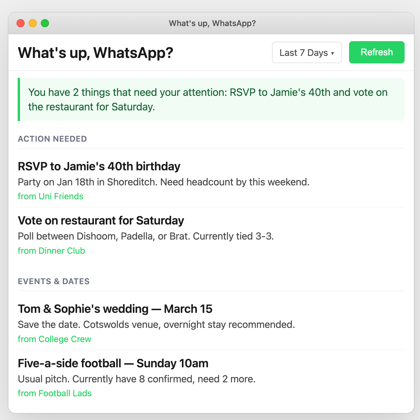 FYI items and information highlights