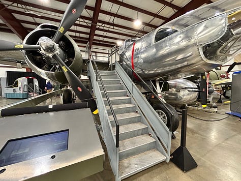 helicopter, plane, signs, stairs, cockpit, person