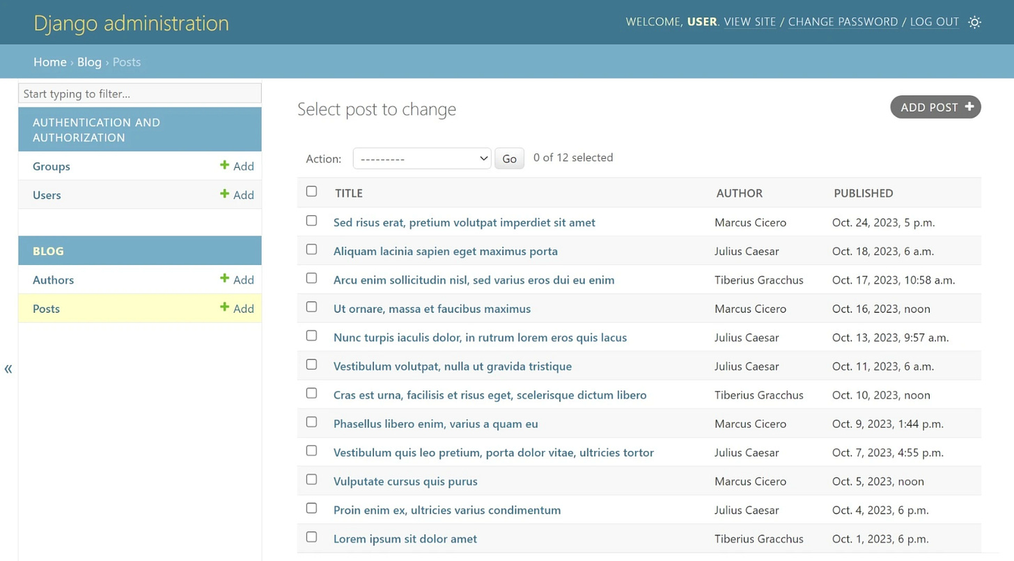 Django Admin管理页面 Django Admin管理页面