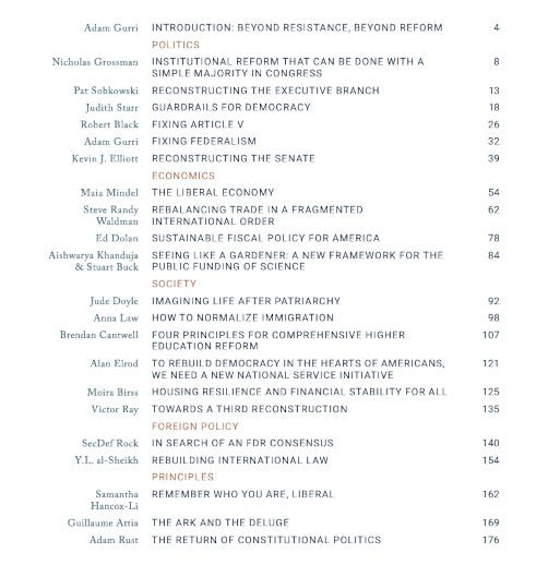 Sommaire de The Reconstruction Papers. Je n'ai, cette fois, pas traduit les titres : un peu parce qu'il y a beaucoup plus de chapitres, et que ce serait un peu digeste (c'est fou tout ce qu'il va falloir reconstruire)… Mais aussi pour inciter curieuses et curieux à découvrir le livre en entier, en se rendant sur le site donné dans le lien) Sommaire de The Reconstruction Papers. Je n'ai, cette fois, pas traduit les titres : un peu parce qu'il y a beaucoup plus de chapitres, et que ce serait un peu digeste (c'est fou tout ce qu'il va falloir reconstruire)… Mais aussi pour inciter curieuses et curieux à découvrir le livre en entier, en se rendant sur le site donné dans le lien)