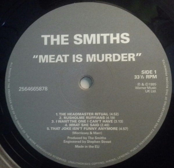 Meat Is Murder, Secondary, 3 of 6