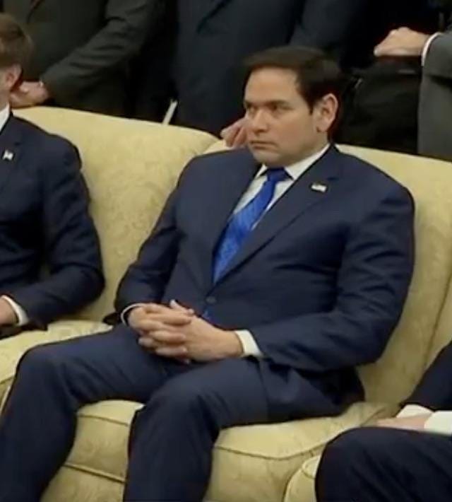 Secretary of State Rubio looking uncomfortable during the Trump, Vance, and Zelenskyy spat. : r/pics Secretary of State Rubio looking uncomfortable during the Trump, Vance, and Zelenskyy spat. : r/pics