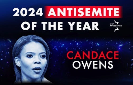 Congrats: Candace Owens Named "Anti-Semite of the Year" With Over 30k ... Congrats: Candace Owens Named "Anti-Semite of the Year" With Over 30k ...