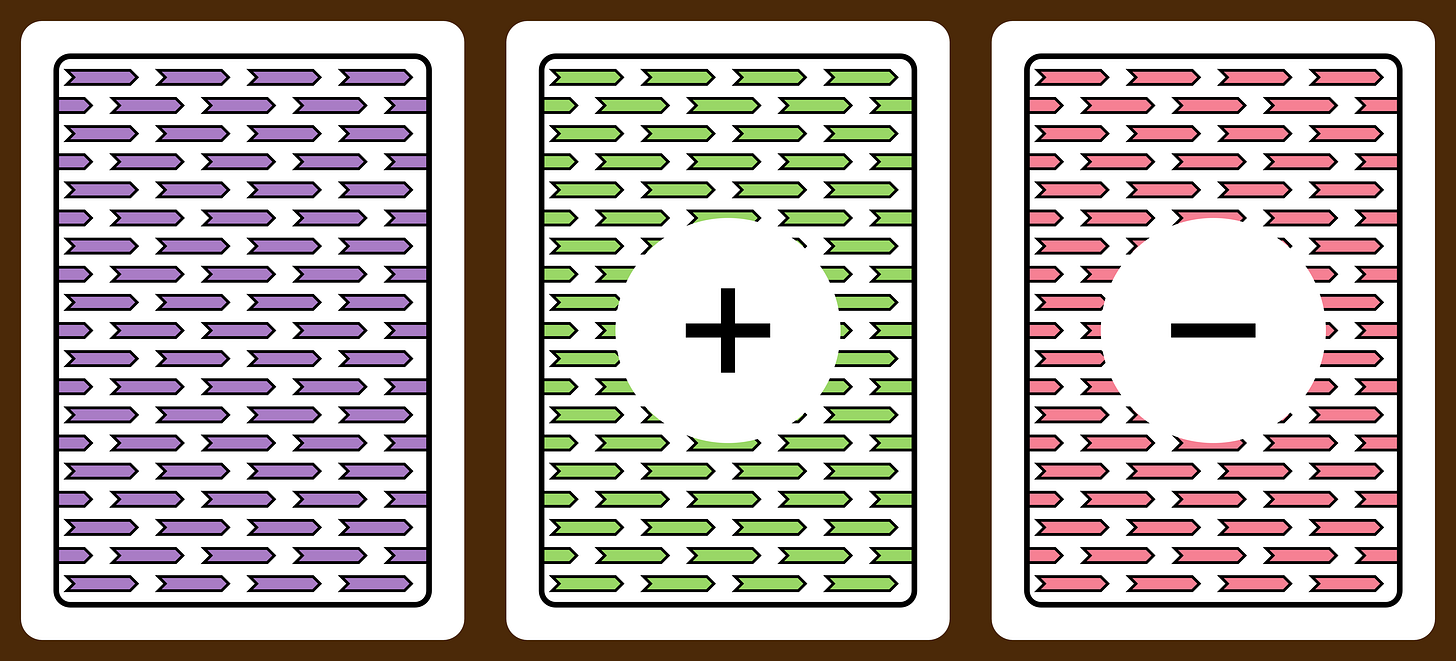 3 decks of cards: purple, green and pink 3 decks of cards: purple, green and pink