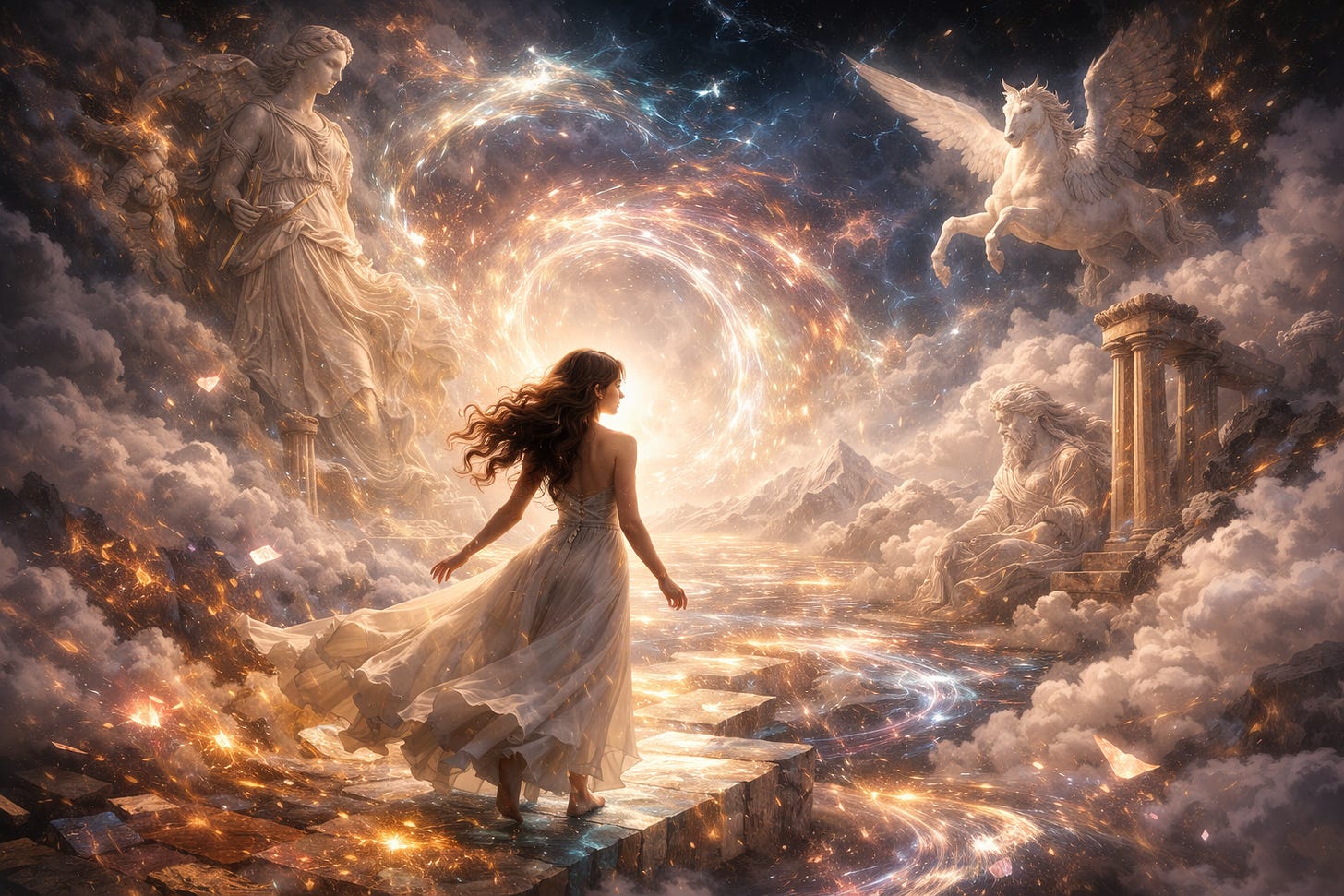 A woman walks into the vector space of the collective unconscious A woman walks into the vector space of the collective unconscious