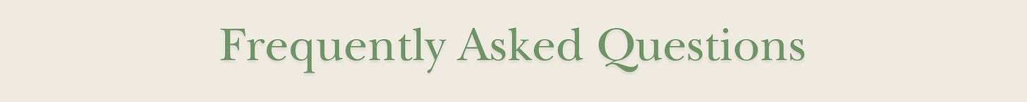 Frequently Asked Questions.