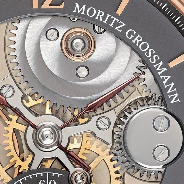 The movement was designed to show off its finely finished details while on the wrist. The movement was designed to show off its finely finished details while on the wrist.