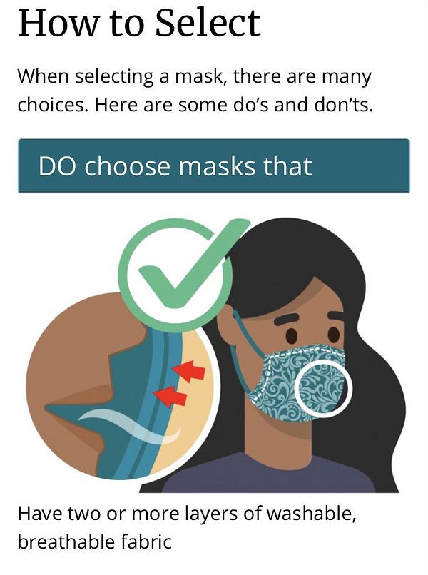 CDC guidance suggesting that people use fabric masks