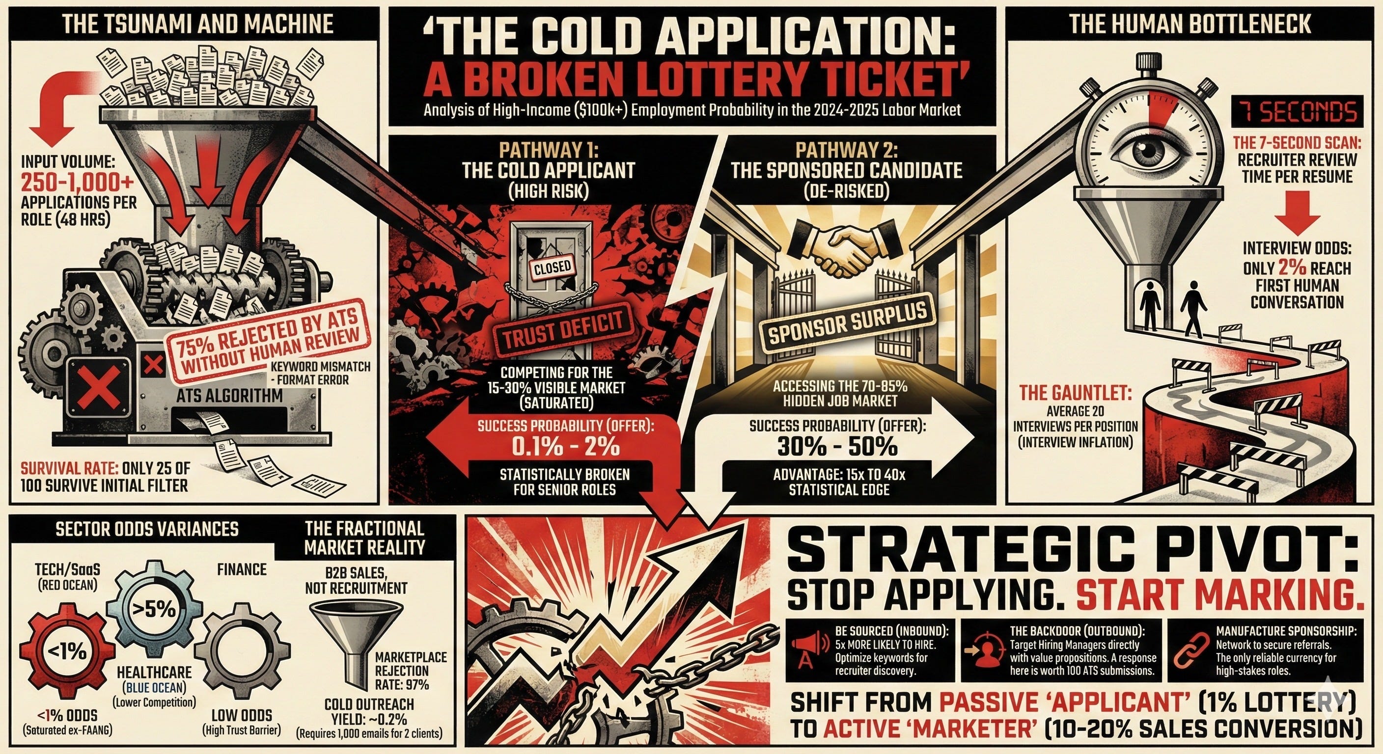 The Statistical Probability of High-Income Employment Acquisition: A Comprehensive Analysis of Cold Application Efficacy in the 2024-2025 Labor Market