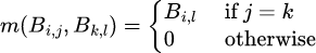 Identity for multiplying square matrices. B_i,j *B_k,l = B_i,l if j=k and is 0 otherwise.