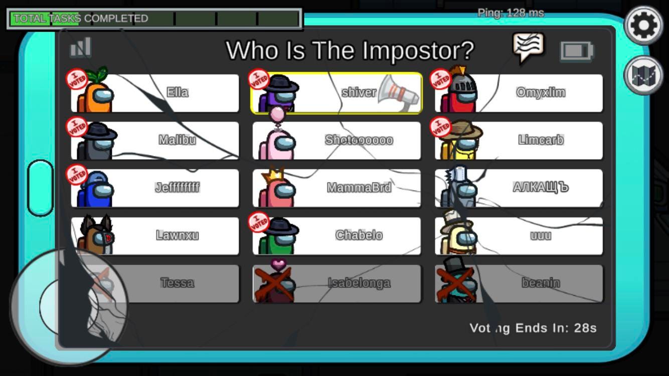 Is this a glitch or is the meeting screen really that poorly designed?  (Details in comments) : r/AmongUs