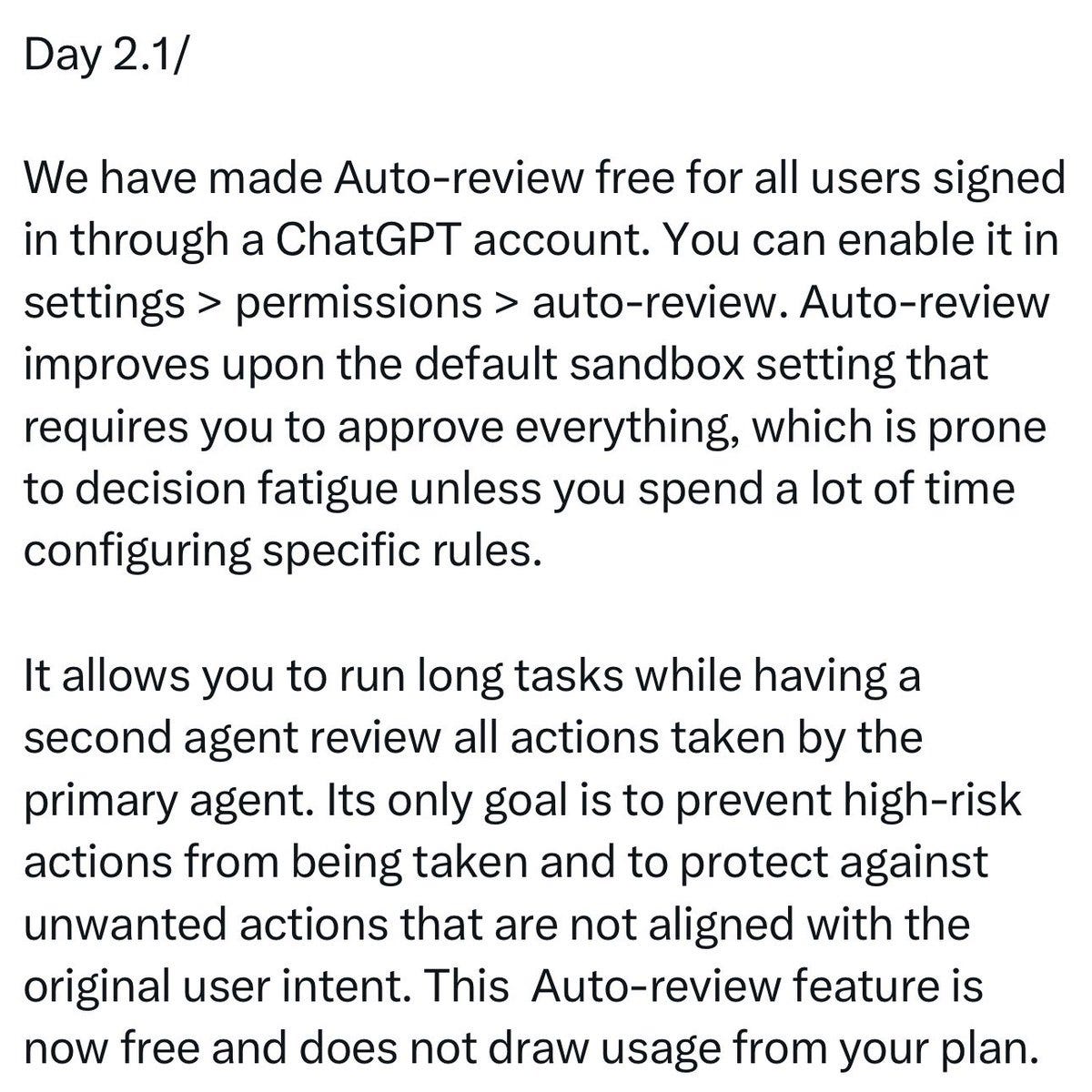 OpenAI schaltet Auto-review gratis für alle ChatGPT-Konten frei: Hintergrund-Agent überwacht den Haupt-Agenten