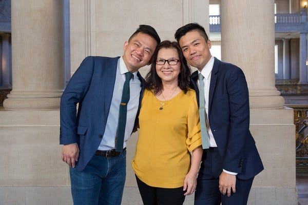 My mother with my better half and I