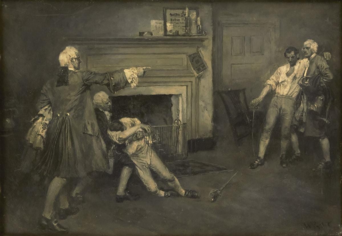 HOWARD PYLE Meeting of Captain Tollemache and Captain Pennin HOWARD PYLE Meeting of Captain Tollemache and Captain Pennin