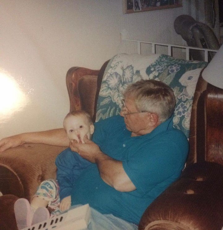 author and grandfather in pictures together