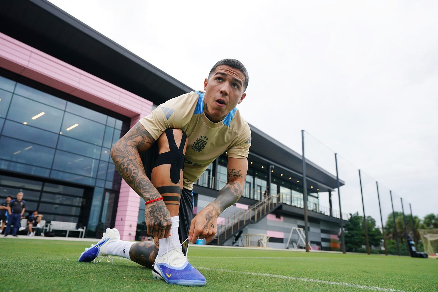 Enzo Fernandez in Argentina training over the October international break