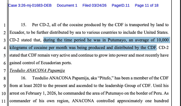 Another leader of Colombian drug trafficking group Comandos de la Frontera faces charges in California