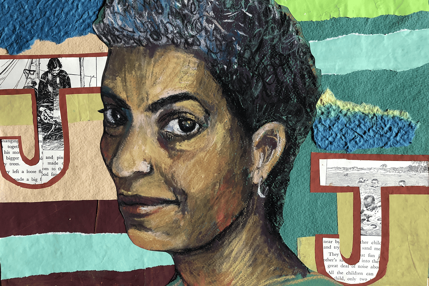 Illustration of the poet June Jordan.