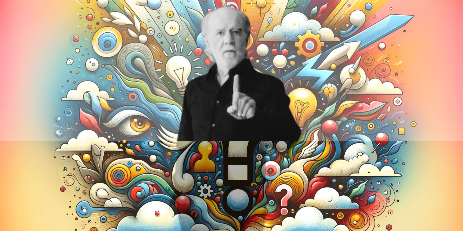 Cover image for Challenging Conventions with Humor: George Carlin's Enduring Impact | GratitudeSeries 44/60