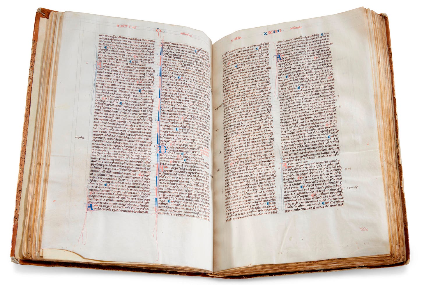 Thomas Aquinas (c.1225-1274), Summa theologica, Prima secundae, in Latin,  decorated manuscript on vellum [Paris, final quarter 13th century] |  Christie's