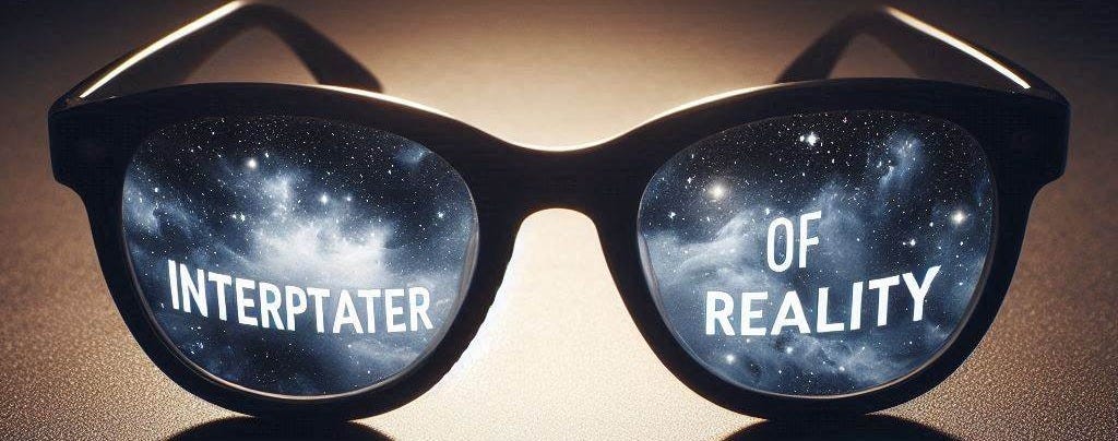 Gafas con la palabra 'interpretadora de la realidad' en sus cristales