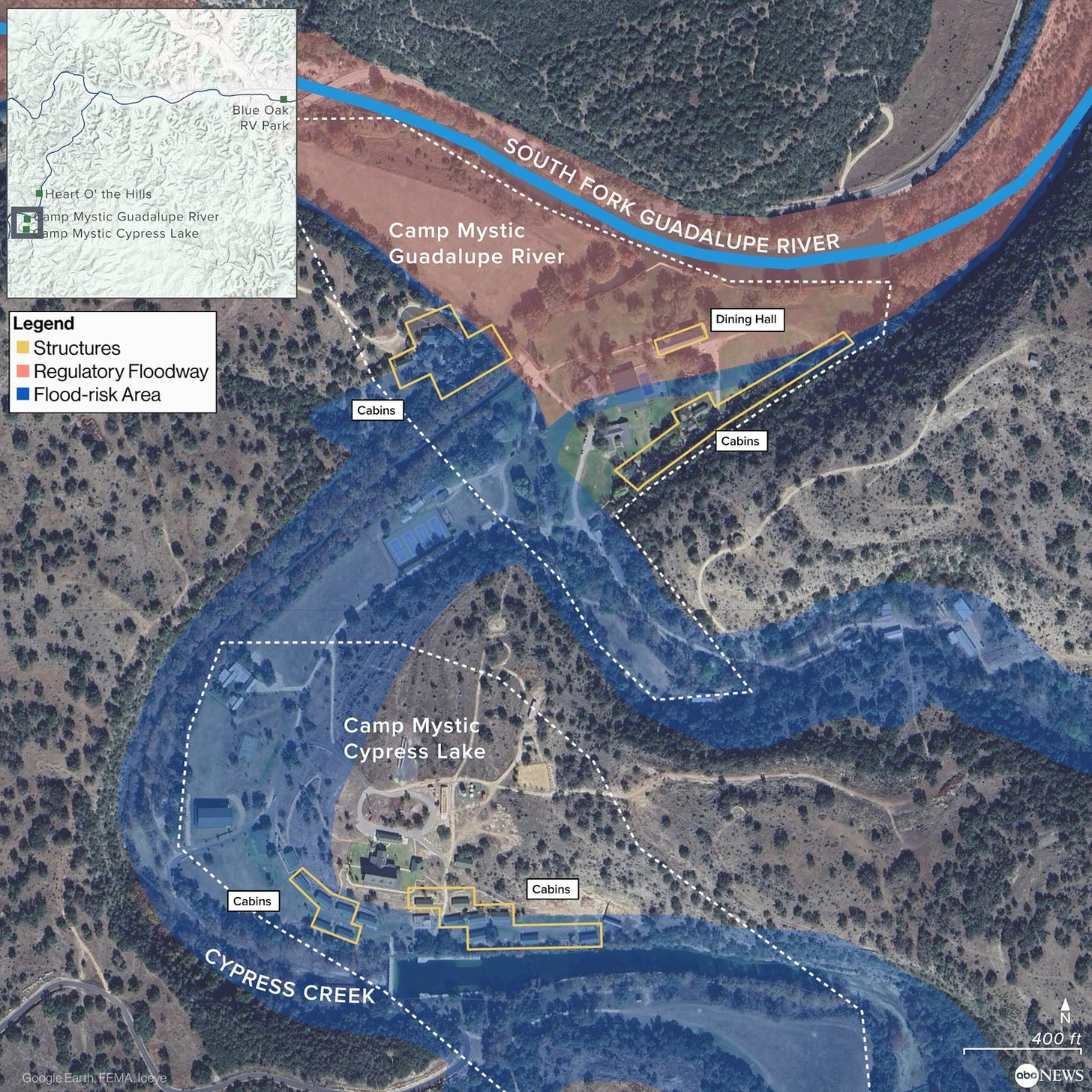 How Texas' land rules allowed camps to operate in flood-prone areas - ABC  News