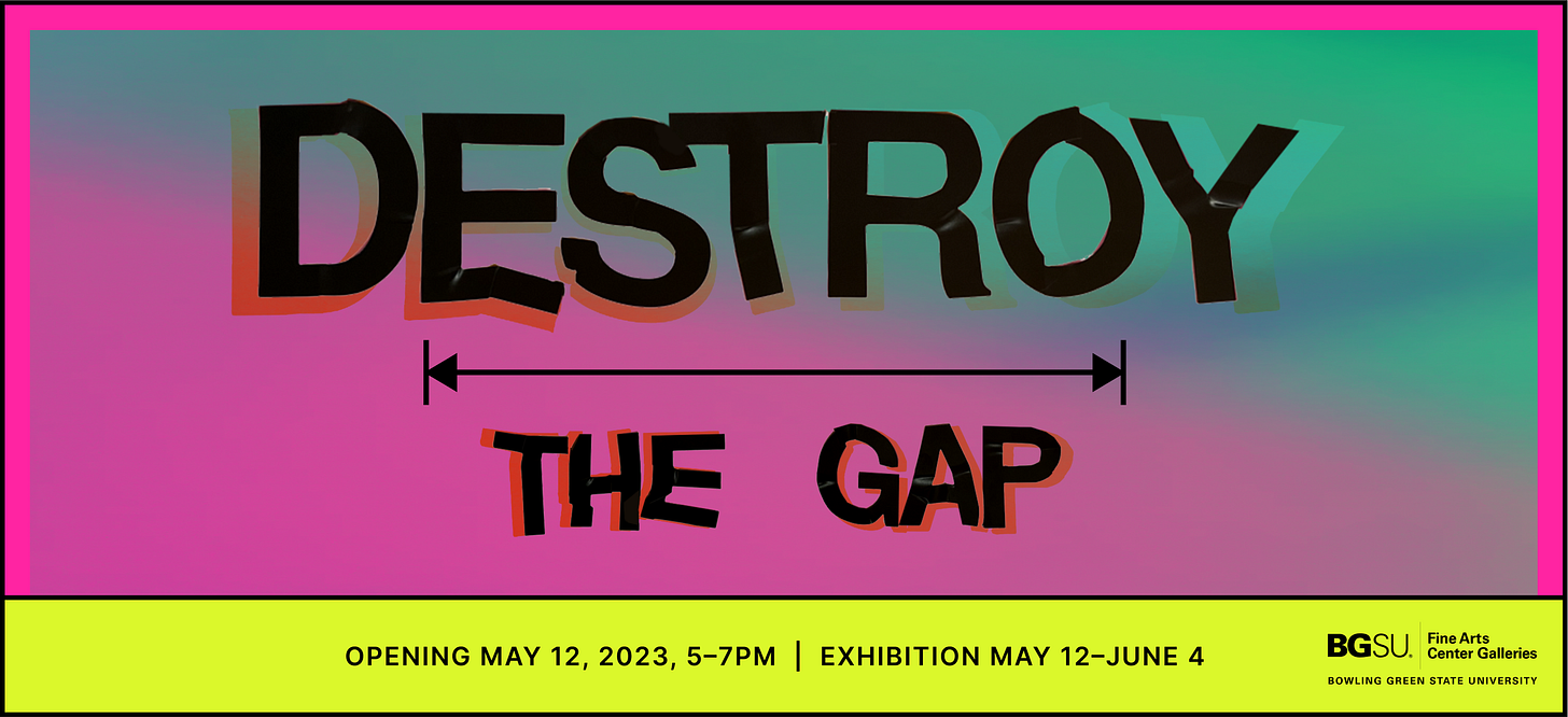 Text over decorative background. Text: Destroy the Gap; What's Expected; What's Possible