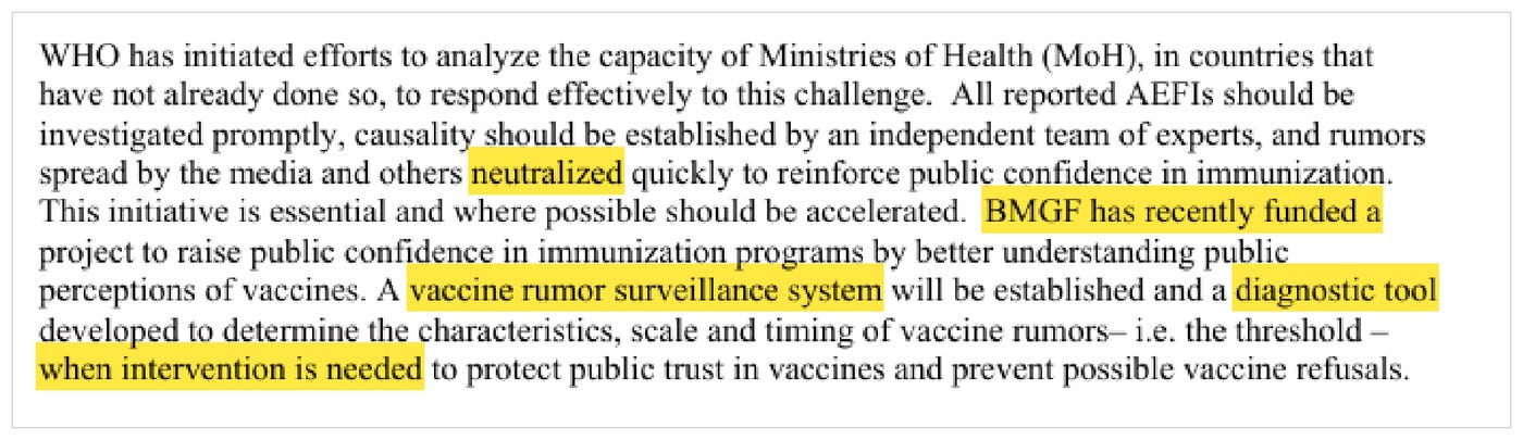 Page 17 of the report describing a vaccine rumour surveillance system and intervention threshold Page 17 of the report describing a vaccine rumour surveillance system and intervention threshold