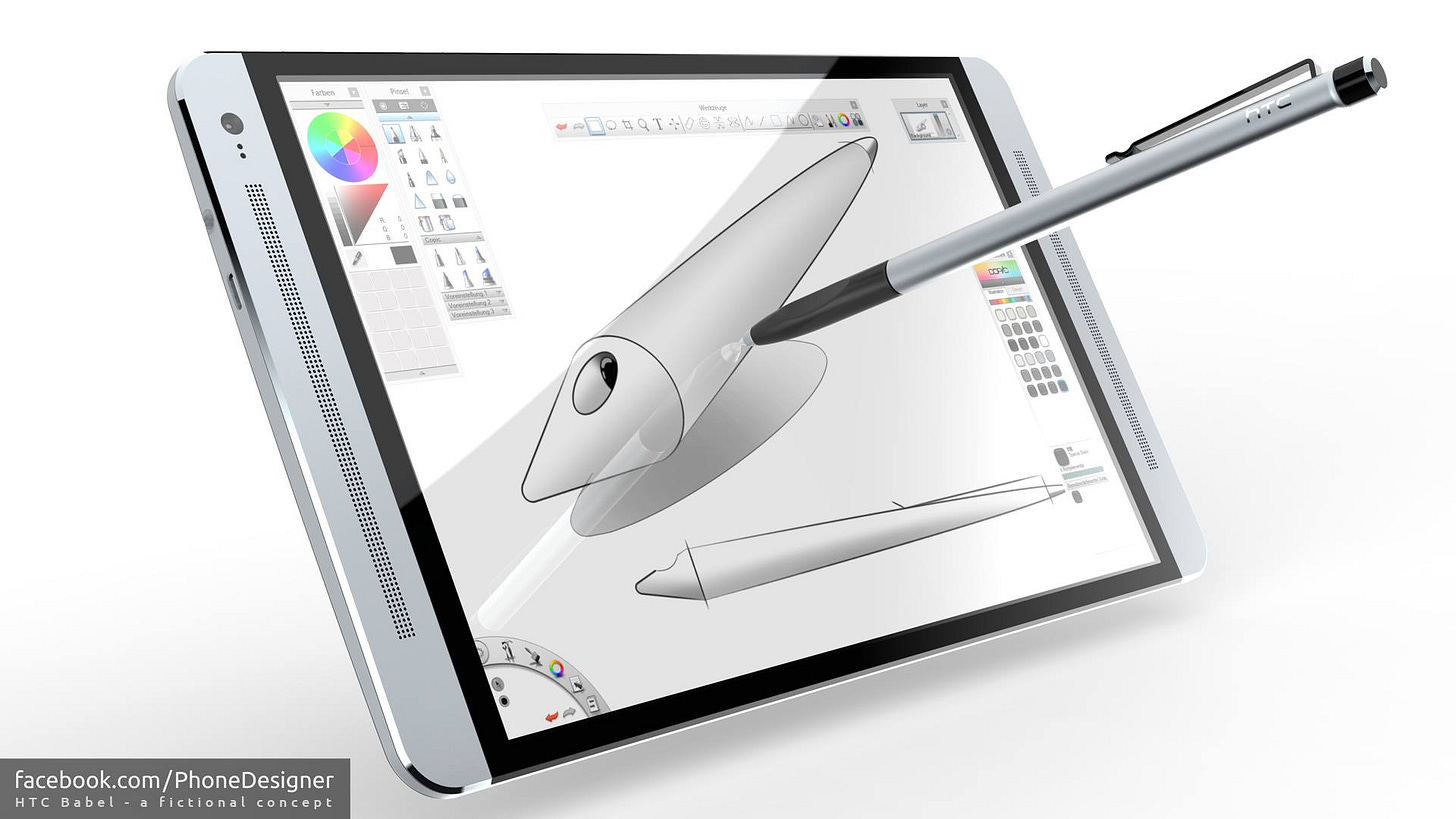 HTC Babel Tablet Runs Both 64-bit Windows 8 and Android, Has Stylus -  Concept