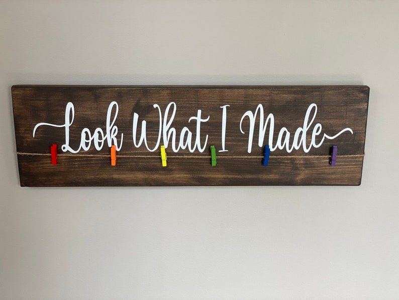 Look What I Made FREE shipping  24 inch Personalized Nursery image 1