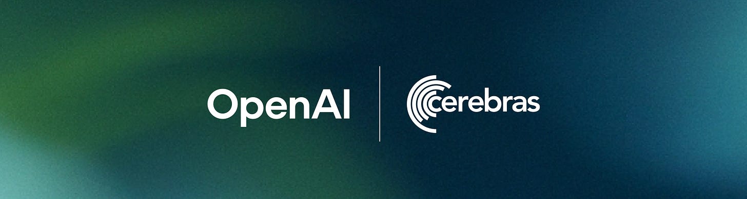 Logos d’OpenAI et de Cerebras affichés côte à côte, séparés par une ligne verticale, sur un fond en dégradé bleu-vert. Logos d’OpenAI et de Cerebras affichés côte à côte, séparés par une ligne verticale, sur un fond en dégradé bleu-vert.