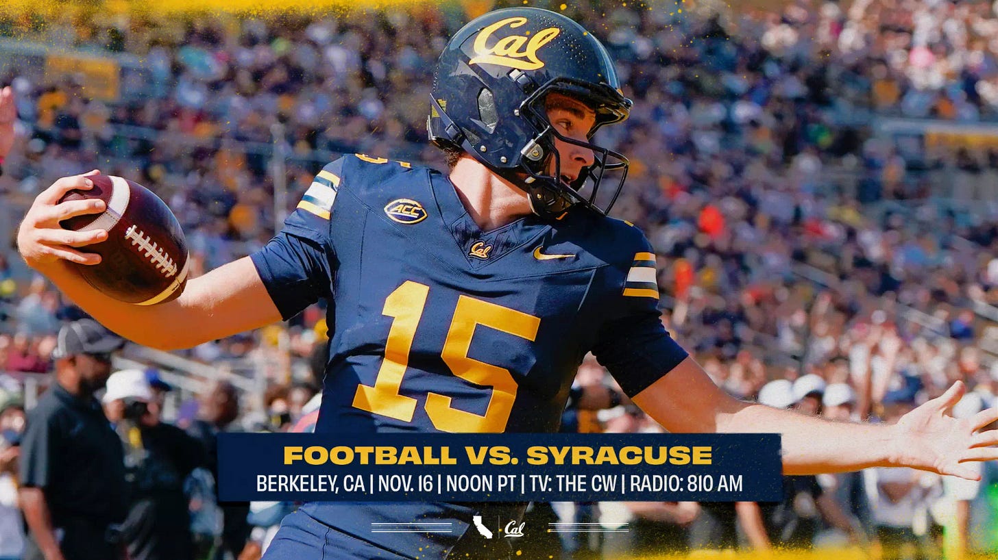 Cal Hosts Syracuse On Saturday Cal Hosts Syracuse On Saturday