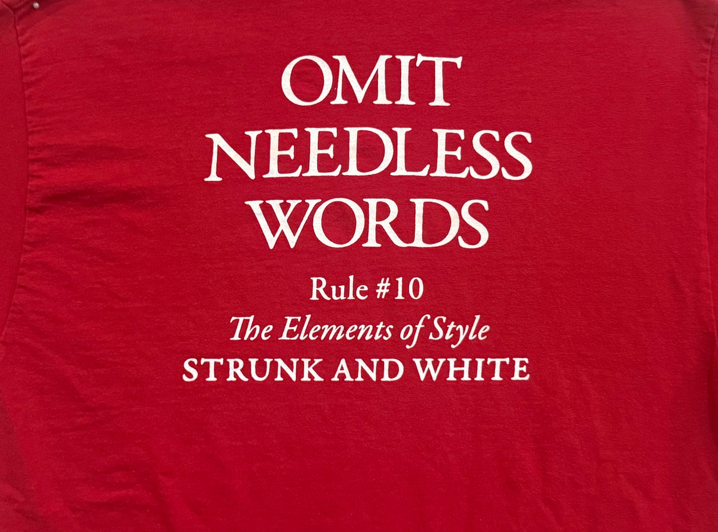Omit Needless Words quote from Strunk & White Omit Needless Words quote from Strunk & White