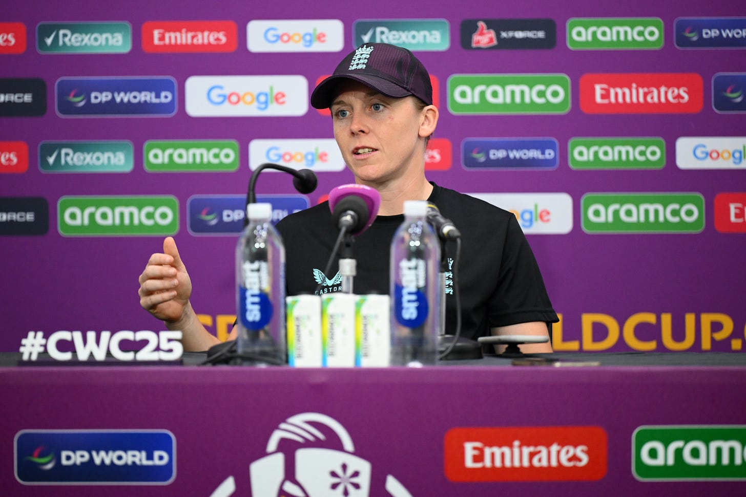 Heather Knight after playing a match-winning innings in the World Cup