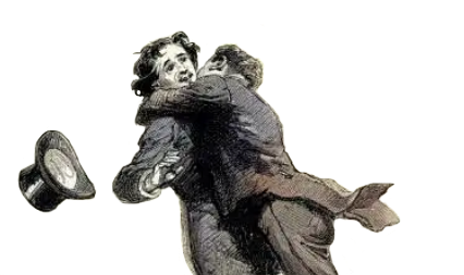 an illustration of a vampire attacking a man an illustration of a vampire attacking a man