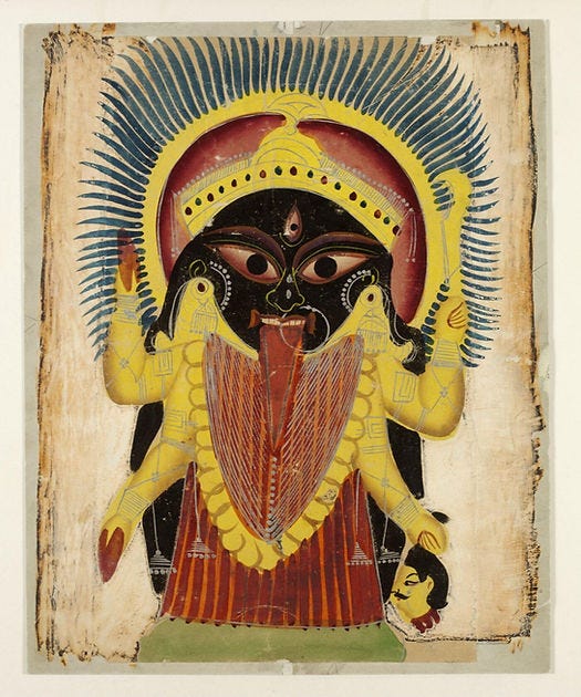 Kali, artist unknown, ca. 1865, Victoria & Albert Museum