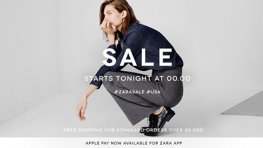 ZARA on X: "#USA SALE starts tonight at 00.00 online #ZARASALE  http://t.co/PZ9KE4AXH2 http://t.co/hwENWwZUmq" / X