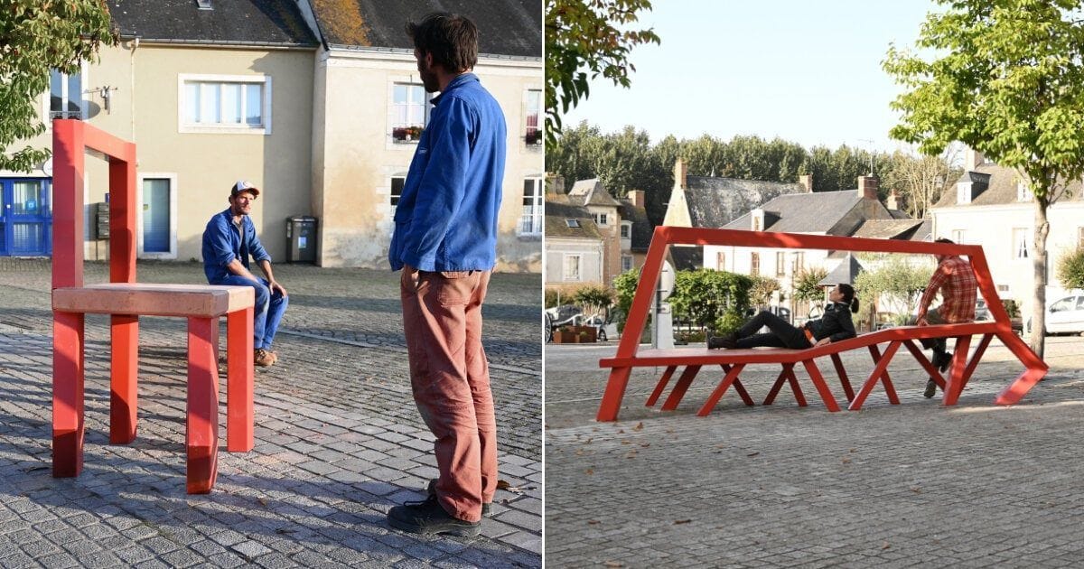 designboom on LinkedIn: yokyok's anamorphic bench can make people ...